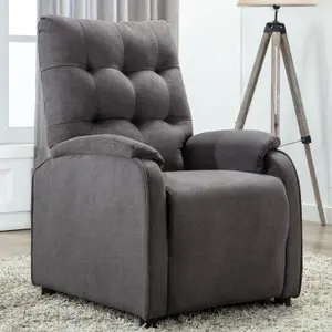 Charlbury Fabric Recliner Armchair Sofa Fireside Chair Reclining Cinema (Charcoal)