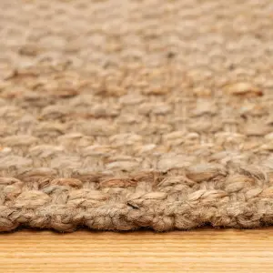 Natural Brown Woven Jute Runner Rug 70x240cm