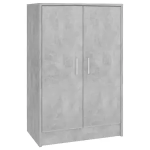 Berkfield Shoe Cabinet Concrete Grey 60x35x92 cm Engineered Wood