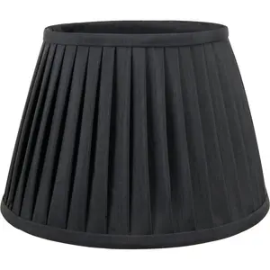 Kaat Polyester Blend Empire Lamp Shade ( Screw On ) Black / 20cm H x 30cm W x 30cm D