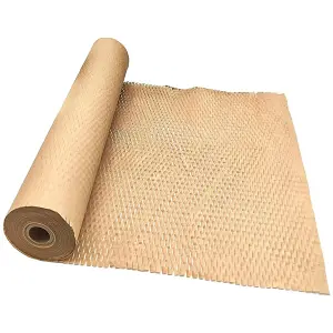 1 Roll (50m) Brown Honeycomb 400m Wrapping Paper Rolls For Packing/Moving Hive Cushioning Wrap