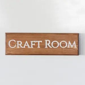 Peak Heritage Engraved Wooden Sign 30cm - Craft Room