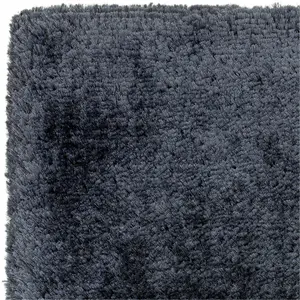 Ultra Thick Plush Shaggy Rug Dark Navy Blue Rug 140x200cm for the