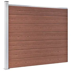 Berkfield Fence Panel Set WPC 353x146 cm Brown