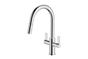 Clearwater Kira C Spout Pull Out With Twin Spray Kitchen Chrome - KIR30CP