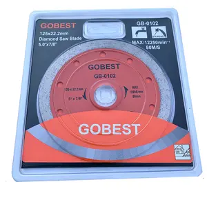 GOBEST GB-0102, angle grinder tile cutting diamond disc 125 mm, 22.2 mm bore