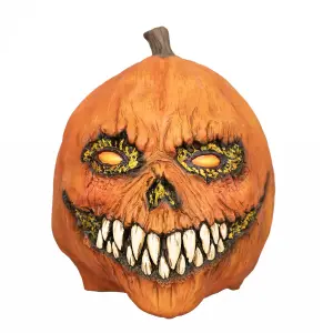 Halloween Pumpkin Latex Mask -  ORANGE