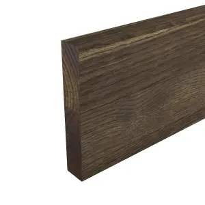 GoodHome Orin Onyx Matt Solid oak Upstand (L)3000mm