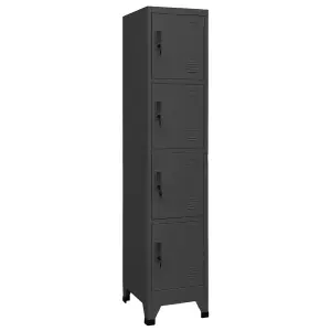 Berkfield Locker Cabinet Anthracite 38x45x180 cm Steel