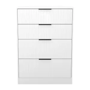 Nashville Ready assembled White 4 Drawer Chest (H)1063mm (W)766mm (D)395mm