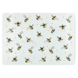 Bees Glass Worktop Protector - Textured Chopping Board Worktop Saver