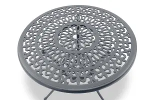 Centurion Supports POSITANO Grey Garden and Patio Cast Aluminium Bistro Table