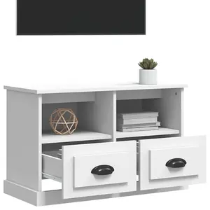 Berkfield TV Cabinet White 80x35x50 cm Engineered Wood