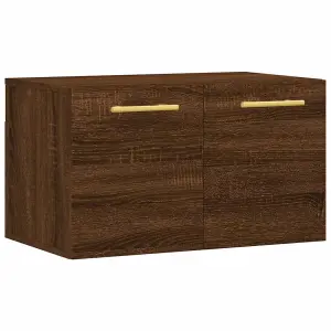 Berkfield Wall Cabinet Brown Oak 60x36.5x35 cm Engineered Wood