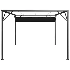 Berkfield Garden Gazebo with Retractable Roof Canopy 3x3 m Anthracite