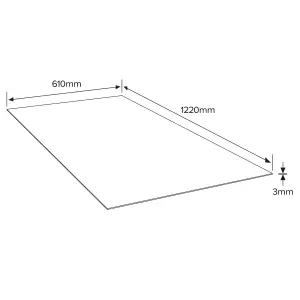 Brown Hard board Hardboard (L)1220mm (W)607mm (T)3mm