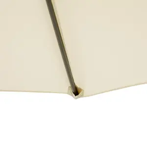 Outsunny 3(m) Cantilever Parasol Banana Umbrella Crank & Tilt, Beige