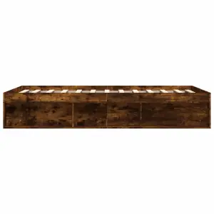 Berkfield Bed Frame Smoked Oak 150x200 cm King Size