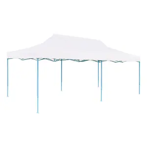 Berkfield Folding Pop-up Partytent with Sidewalls 3x6 m Steel White