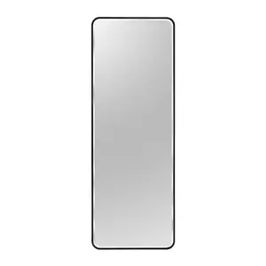 Kallas Metal Flat Wall Mirror Matte Black/bevel edge