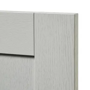 GoodHome Alpinia Matt grey wood effect Shaker Tall larder Cabinet door (W)300mm (H)1467mm (T)18mm