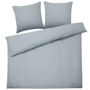 Duvet Cover Set AVONDALE 200 x 220 cm Cotton Sateen Grey