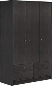 Argos Home Malibu 3 Dr 4 Drawer Wardrobe - Black Oak Effect