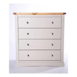 Loreo 4 Drawer Chest of Drawers Chrome Knob