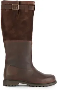 Barbour Womens Acorn Dark Brown Leather Tall Boots LFO0447BR92