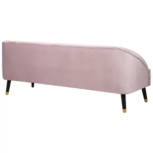 3 Seater Velvet Sofa Pink ALSVAG