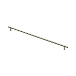 Round T Bar Cabinet Pull Handle 572 x 12mm 512mm Fixing Centres Satin Nickel