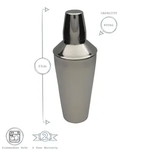 Rink Drink - Manhattan Cocktail Shaker Set - Silver - 3pc