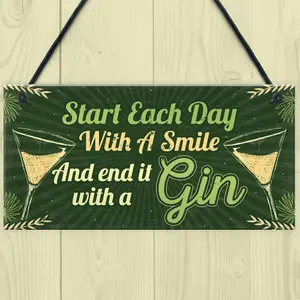 Red Ocean Novelty Gin Gifts For Women Hanging Home Bar Pub Sign Christmas Birthday Gift For Gin Lovers