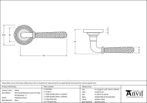 From The Anvil Polished Chrome Hammered Newbury Lever on Rose Set (Beehive) - Unsprung