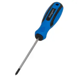 Sealey Screwdriver Phillips With Contoured Soft Grip Handle 0 x 75mm S01179