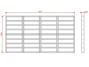 Wooden shed bases 20x10 (W-442cm x D-300cm), made of 38mm x 140mm