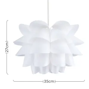 ValueLights Modern Intricate Design White Ceiling Pendant Light Shade