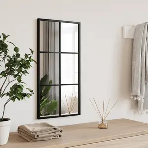 Mikayia Wall Mirror Black 60cm H x 30cm W