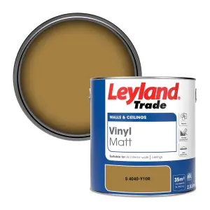 Leyland Trade Vinyl Matt Walls & Ceilings Emulsion Paint (S 4040-Y10R) 2.5L