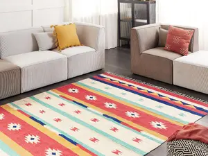 Cotton Kilim Rug 200 x 300 cm Multicolour MARGARA