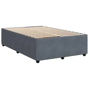 Berkfield Bed Frame without Mattress Dark Grey Double Velvet