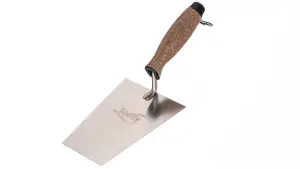 Toolty Bucket Trowel with Cork Handle 160mm Stainless Steel for Scooping and Scraping Mortar Cement Plaster Masonry Brickwork