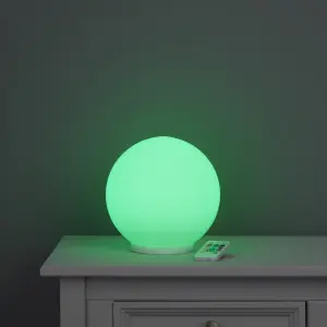 GoodHome Baoule Ball Round White Table light