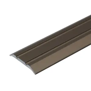 A12 25mm Anodised Aluminium Flat Door Threshold Strip - Champagne, 0.93m