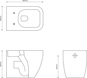 Cooke & Lewis Affini White Back to wall Toilet with Soft close seat