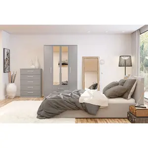 Birlea Lynx 2 Door Sliding Wardrobe With Mirror Grey