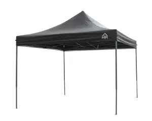 All Seasons Gazebos 3x3 Fully Waterproof Pop up Gazebo With Accessories Black