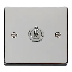 Polished Chrome Intermediate 10AX Toggle Light Switch - SE Home