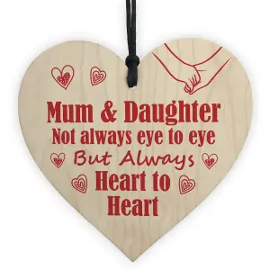 Red Ocean Mum And Daughter Gifts Wooden Heart Mummy Gift For Christmas Birthday Mum Gift From Daughter