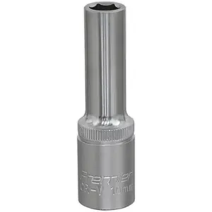 10mm Deep Drive Socket - 1/2" Chrome Vanadium Steel Tool for Professionals